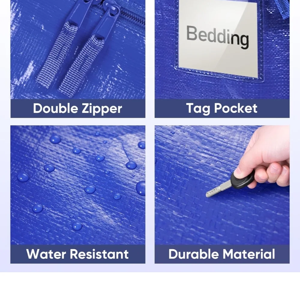 6 Pack 24 Gallons Blue Storage Bags